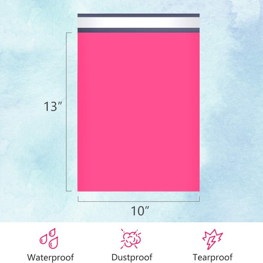 🔥(25) 10x13" Poly Mailers Hot Pink Shipping Envelope Bags High Quality - Picture 3 of 6